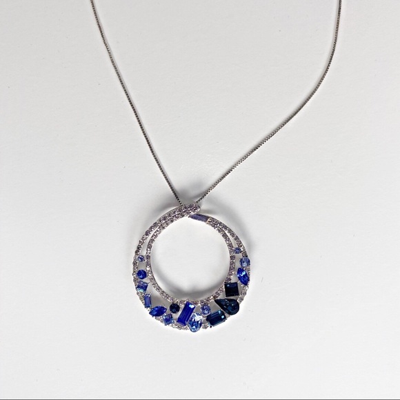 Simone I. Smith Blue & White Crystal Necklace - Picture 3 of 8
